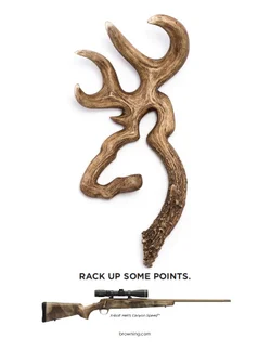 Antler Buckmark Logo With X-Bolt