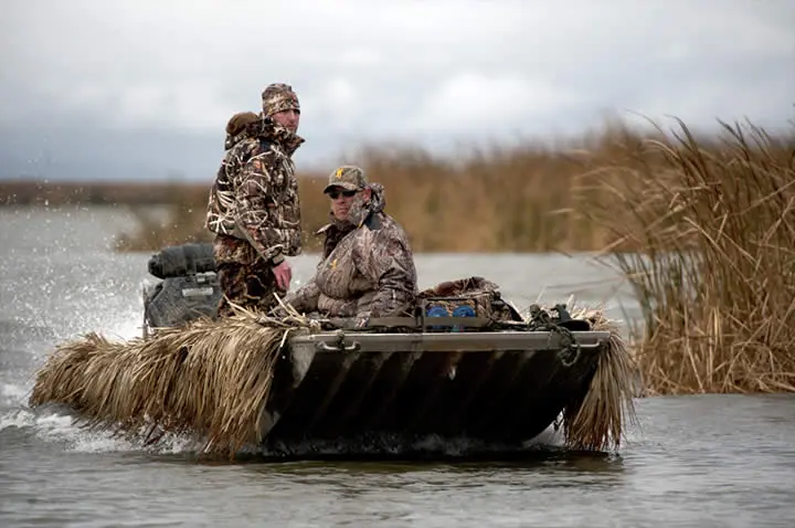 Waterfowl Hunters in Duck Boat