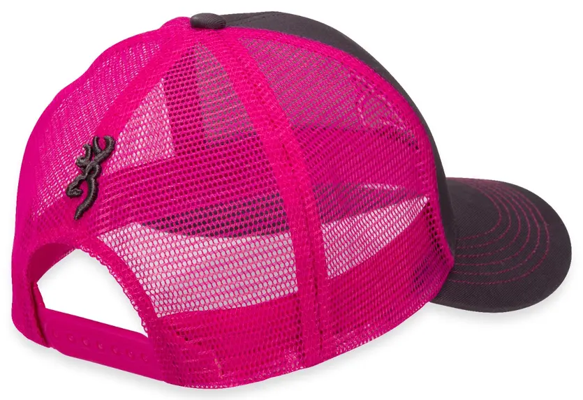 Flashback Cap, Charcoal/Neon Pink