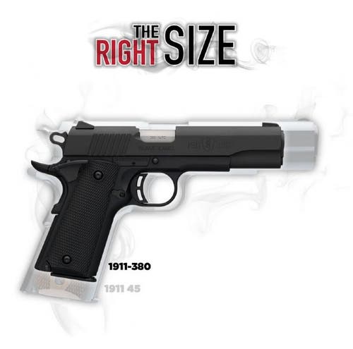 The right size graphic of 1911-380 pistol.