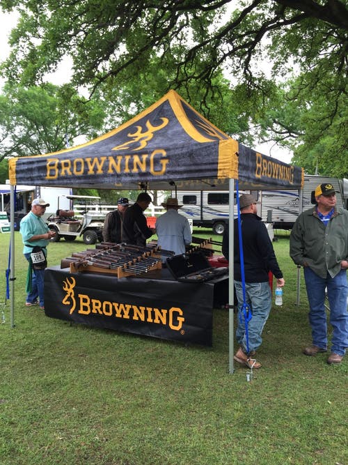 Browning booth at the 2015 Briley sporting clays championship.