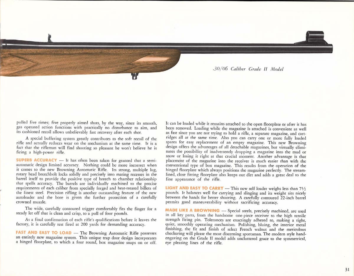 BAR semi-auto rifles shown on page 31 from 1968 catalog