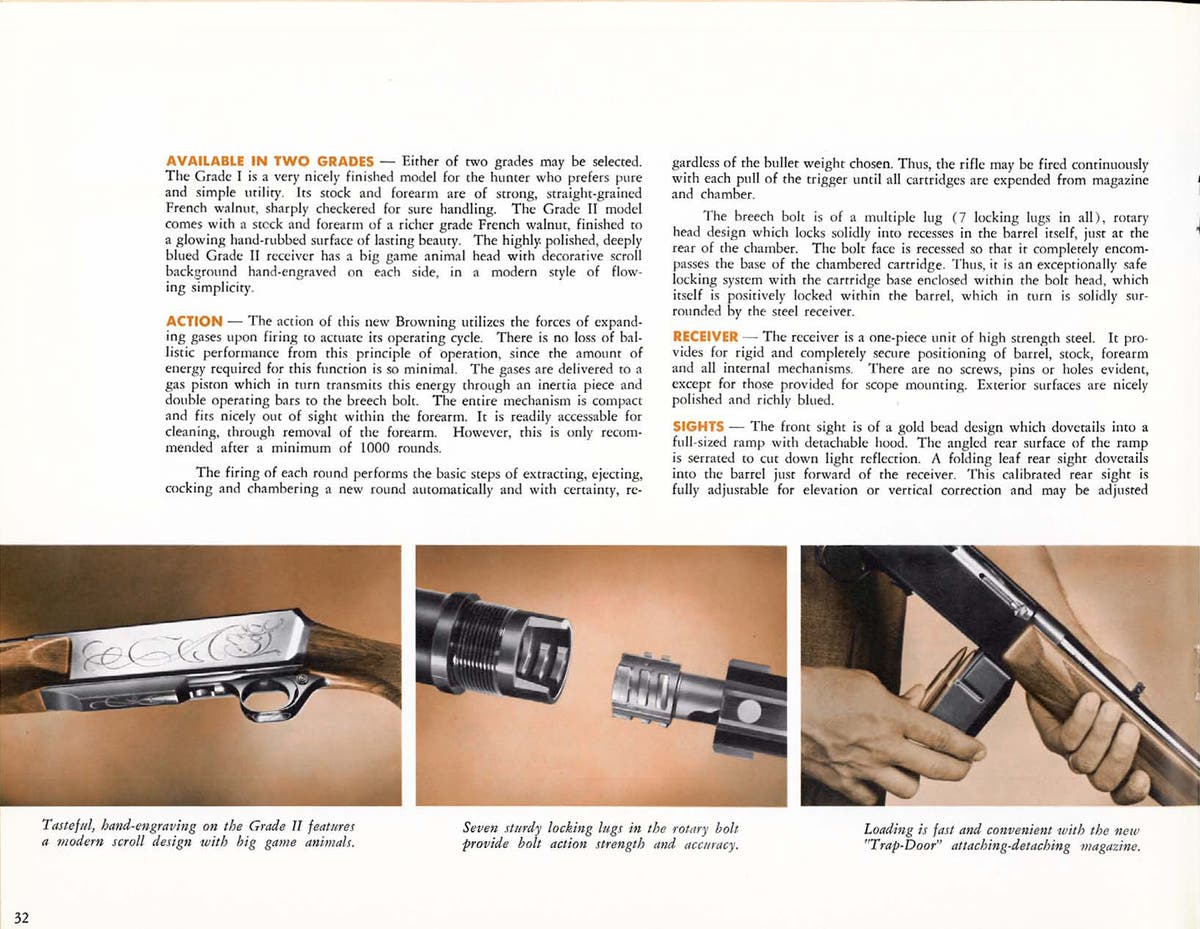 BAR semi-auto rifles shown on page 32 from 1968 catalog