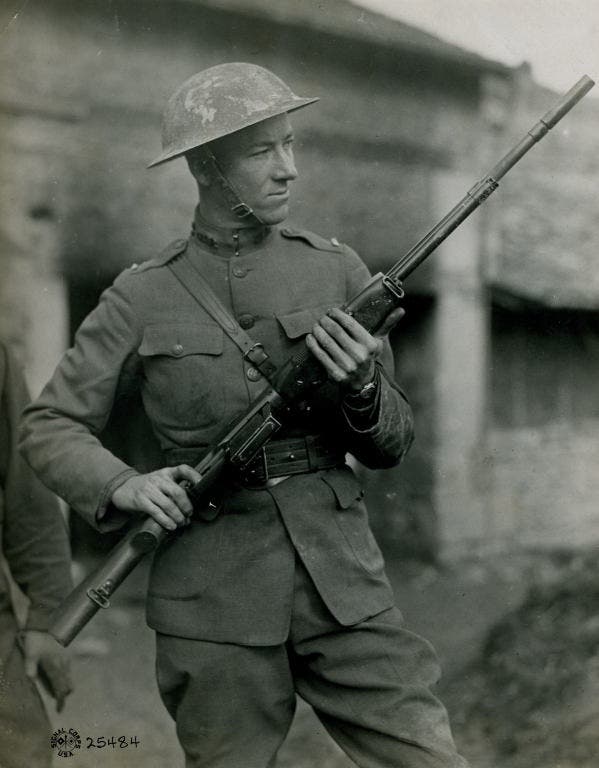 Lt. Val Browning, son of John Moses Browning, was responsible for training troops in the function and use of the BAR in France during WWI.