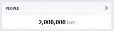 two million facebook likes graphic