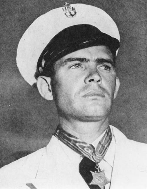 CPO John Finn, Medal of Honor winner at Pearl Harbor.