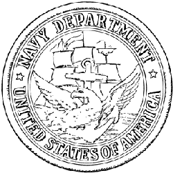 Original 1879 seal of the Navy Department of the United States.