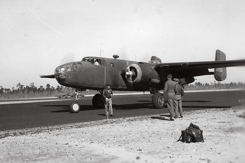 B-25s were tested to prove the concept using runways painted like aircraft carrier flight decks. 