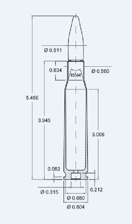 The Browning .50 BMG cartridge design diagram.