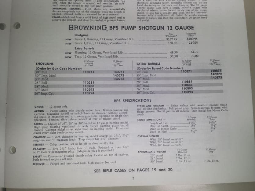 1977 price list shows the new BPS to customers for the first time.