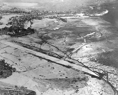 Japanese built large airstrip on Guadalcanal