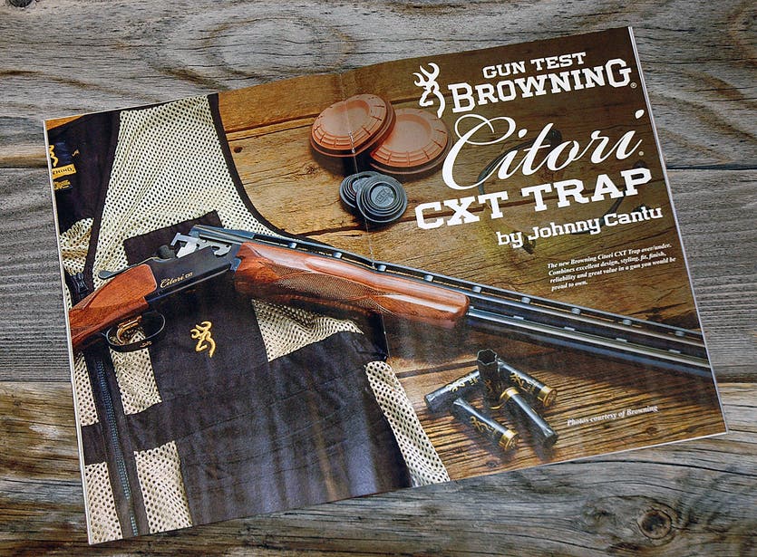 Citori CXT Trap over under shotgun magazine article