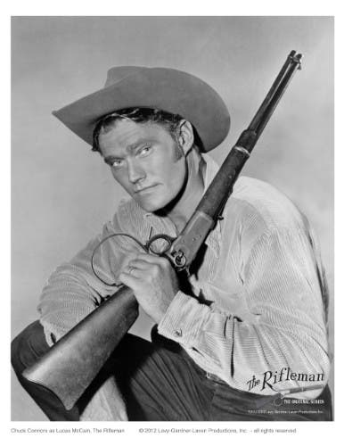 Actor Chuck Connors with a large loop Model 1892.