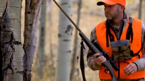 Deer hunter with X-Bolt rifle