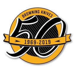 50 Years of Browning Knives Logo