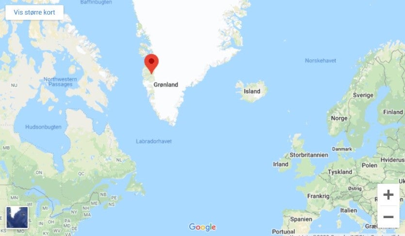 Western Greenland map
