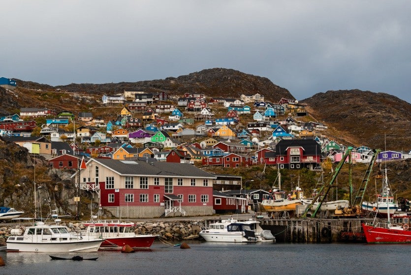 The Greenlandic town of Narsarsuaq. 