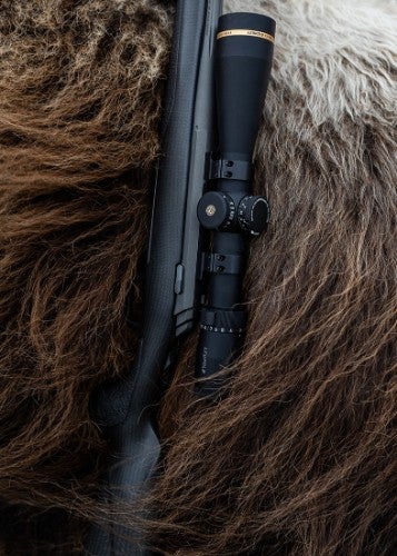X-Bolt rifle on Musk Ox fur.