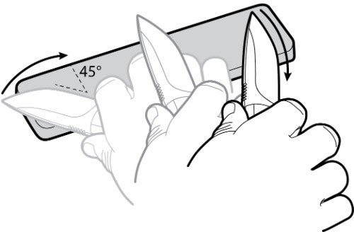 Knife sharpening illustration