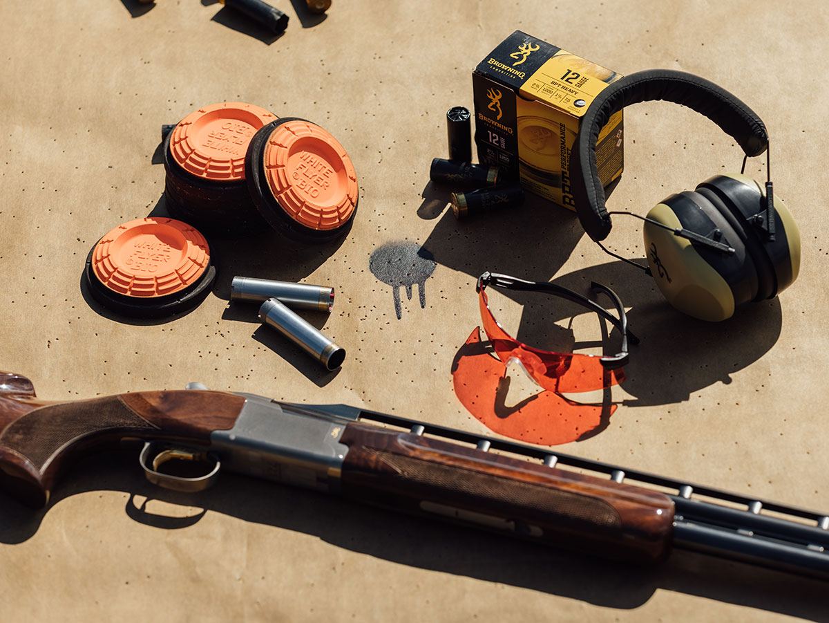 Browning over under Shotgun Trap Shooting gear