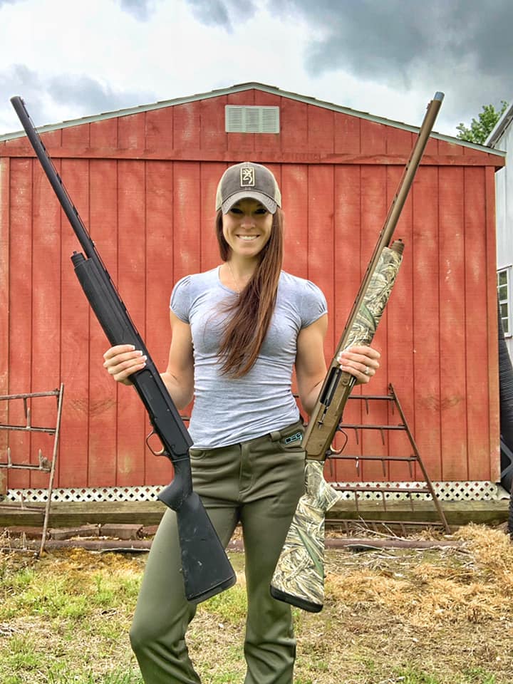 Brittany Jill with A-5 Shotguns