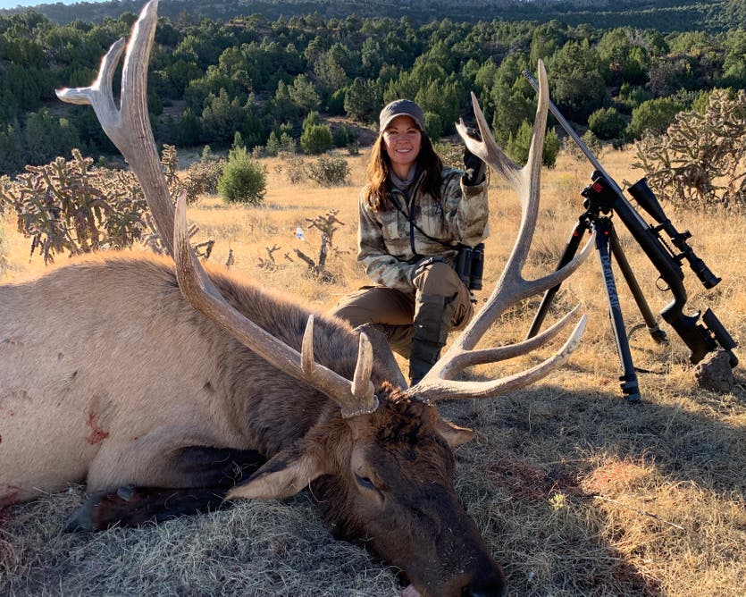 Beyond the Hunt — Julie Kreuter with Bull Elk and X-Bolt Max Rifle