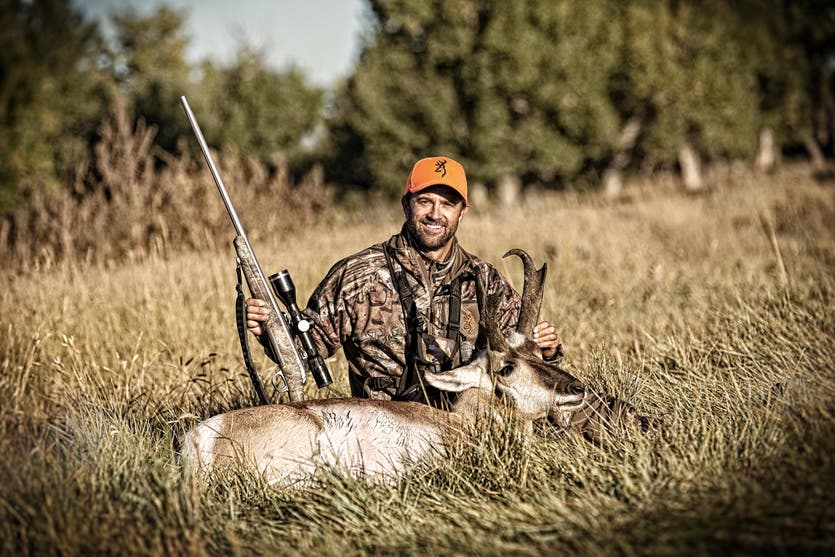 Willi Schmidt with X-Bolt and Pronghorn