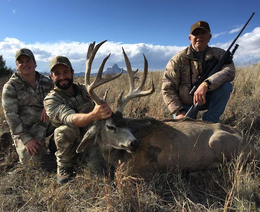 William and McLean Russell with Mule Deer