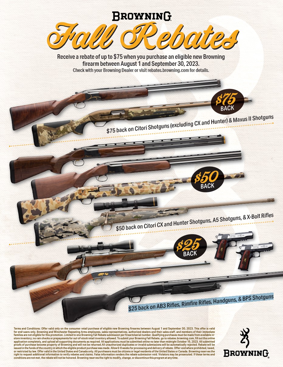Fall Firearms Rebates