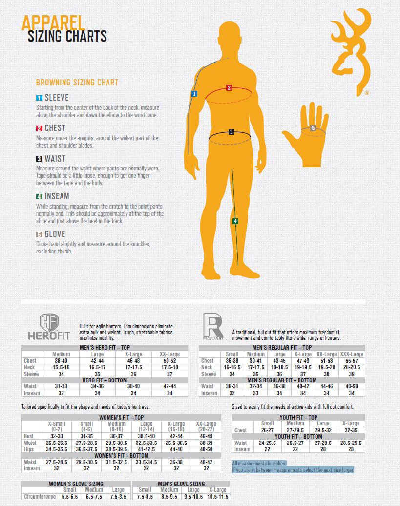 hunter jacket size guide