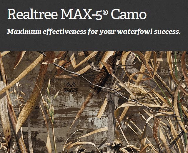 Realtree Max-5 Camo pattern swatch.