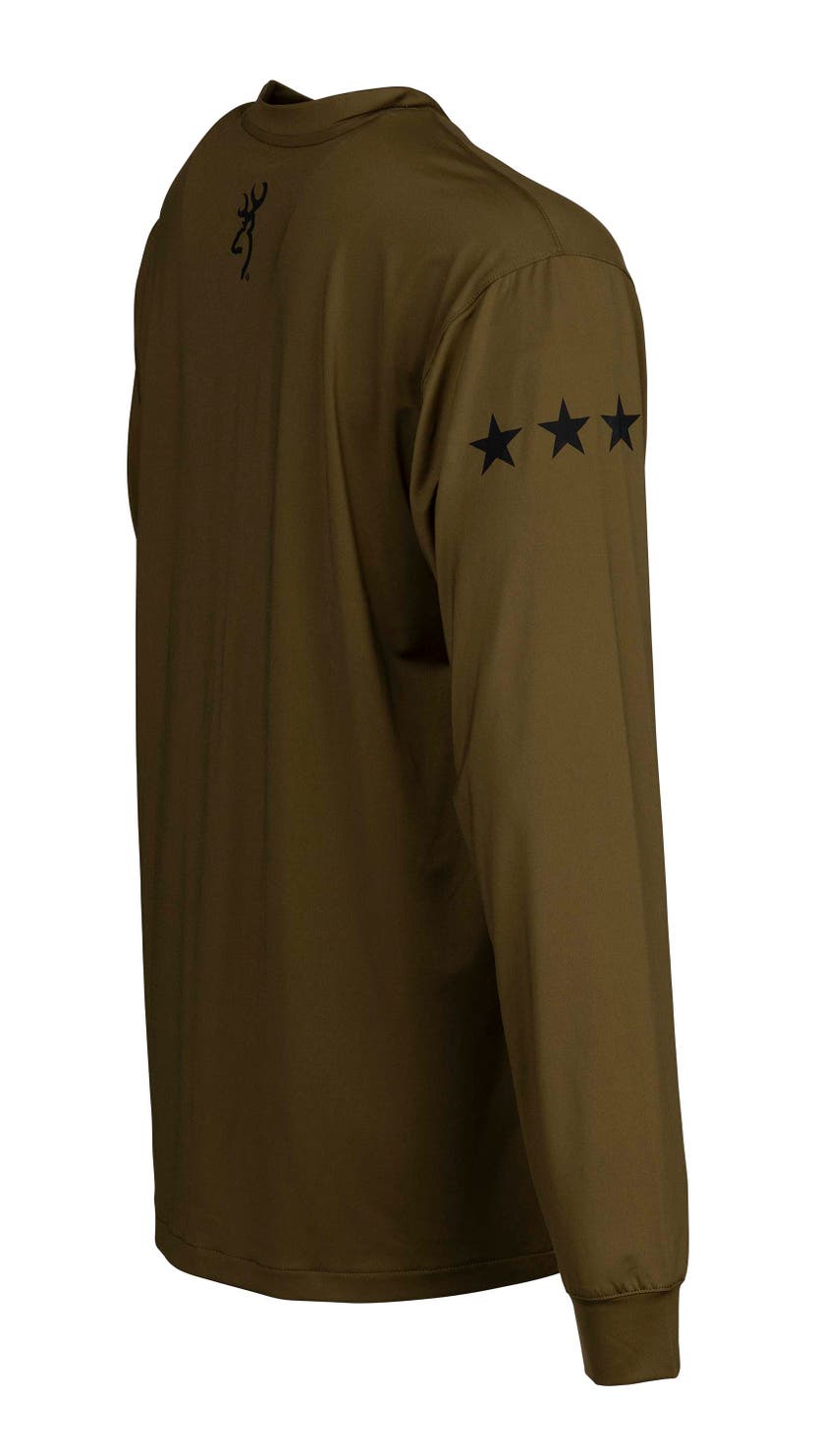 Graphic Long Sleeve Sun Shirt – Military Green