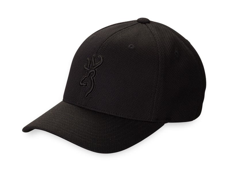 Coronado Pique Cap with Buckmark - Black