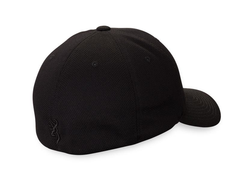 Coronado Pique Cap with Buckmark - Black