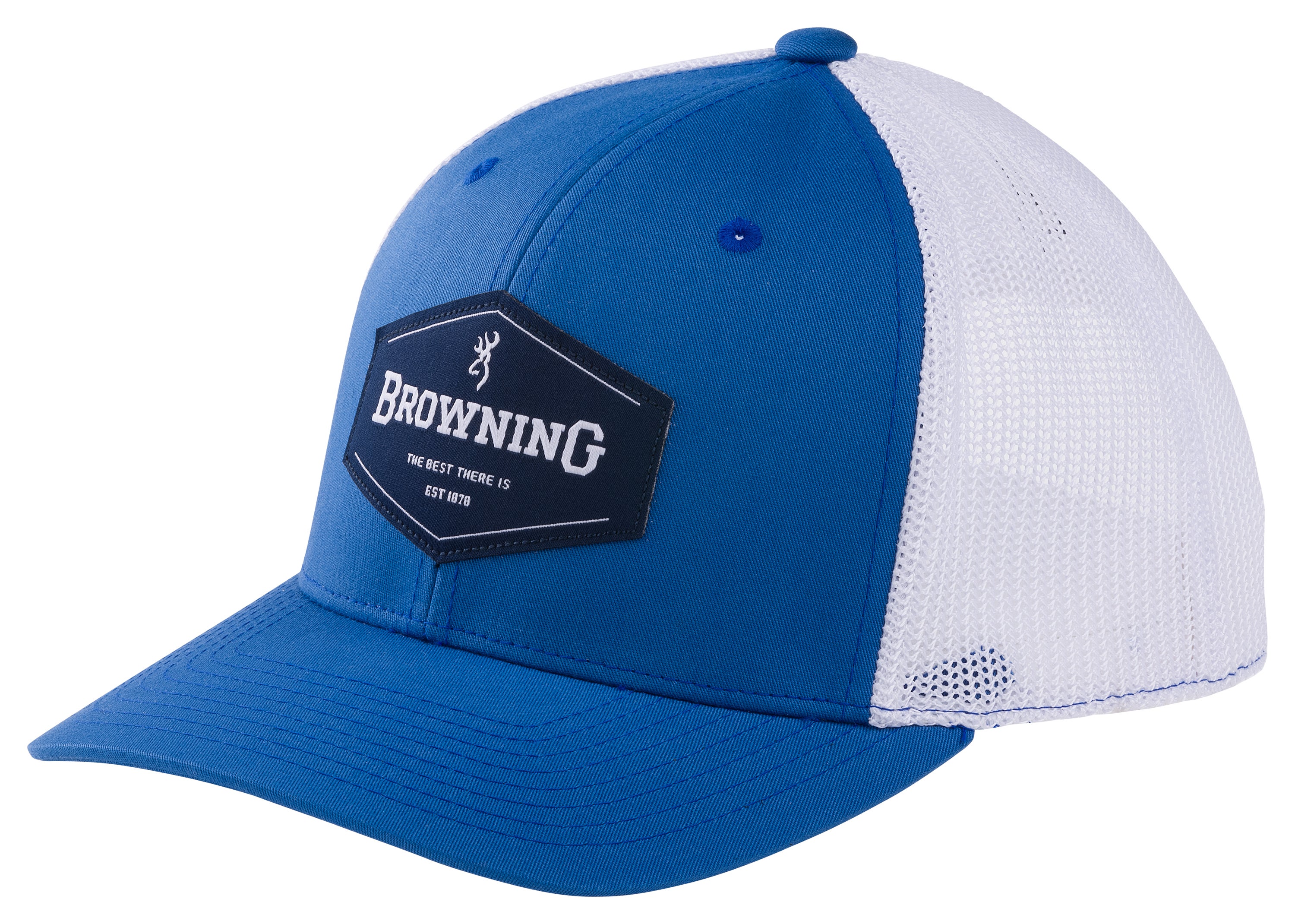 KEEP ON TRUCKING HAT WITH PATCH ADJUSTABLE SNAP SIZING COLOR NAVY BLUE 