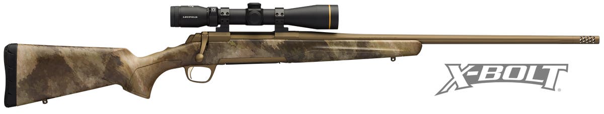 Image of Browning X-Bolt Rifle with Scope base and rings