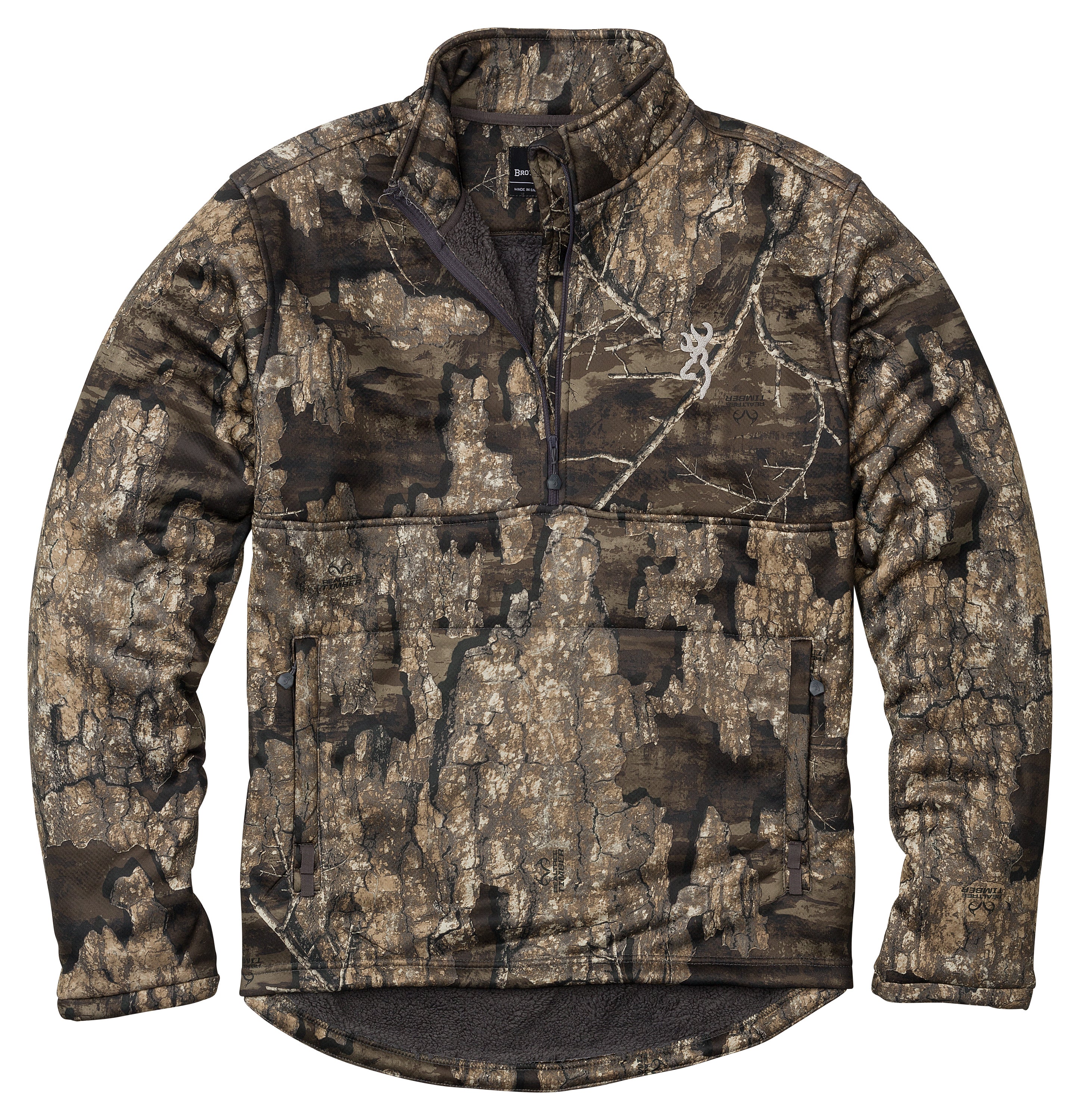 3016277602 M/Realtree.MAX5 Browning Wicked Wing Timber 1/4 Fleece Medium 