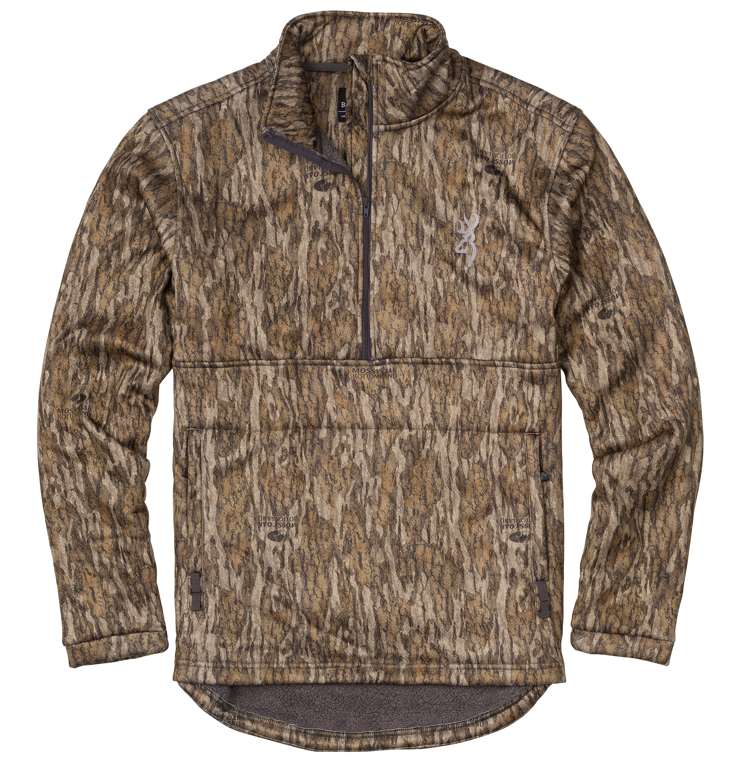 New Men`s Browning Wicked Wing Smoothbore 1/4 Zip Neck Pullover Realtree Max 5 