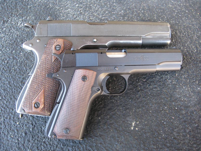 1911-22 Pistol compared to full-size 1911 pistol