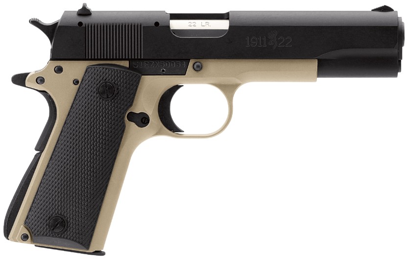 1911 22 a1 full size desert tan firearm logos