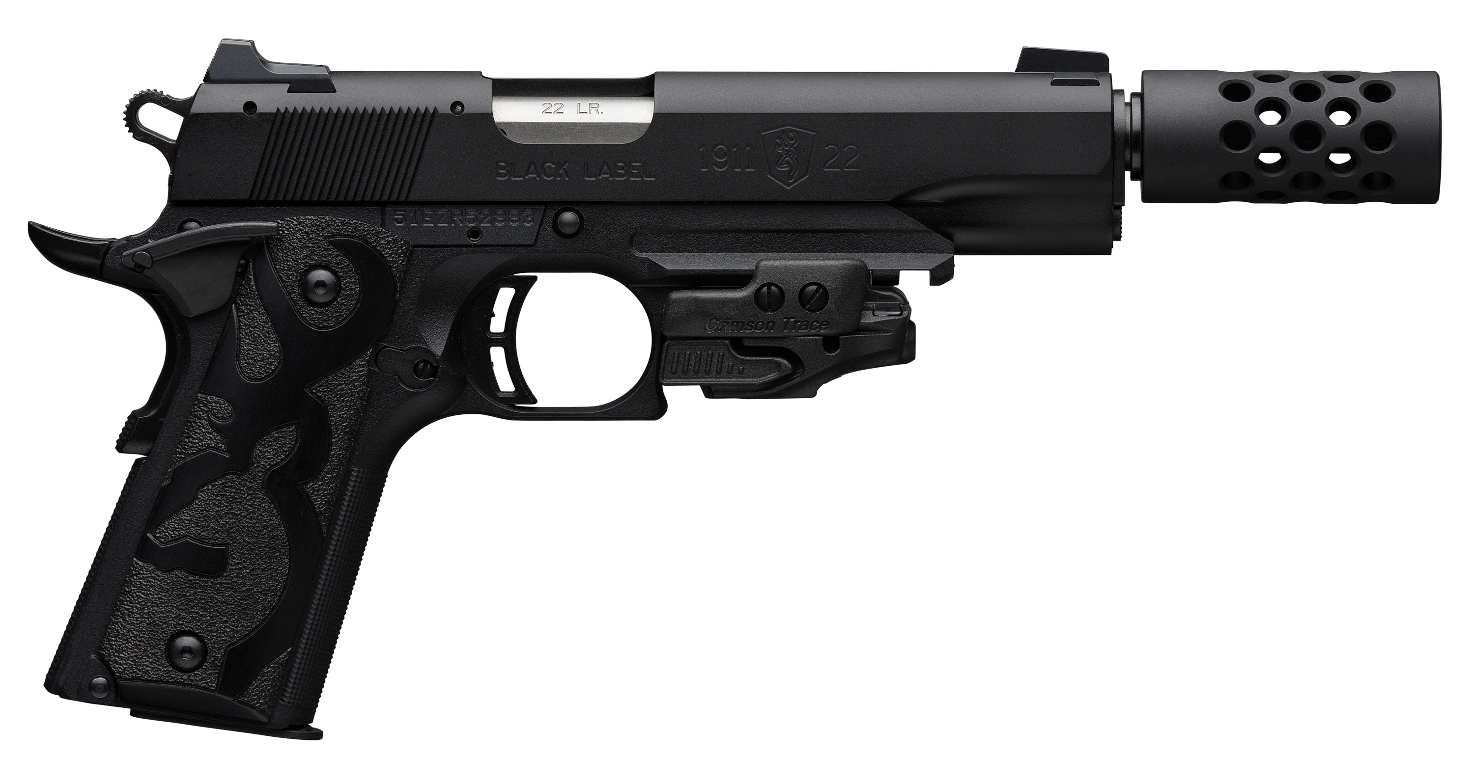 1911-22 Black Label Suppressor Ready Muzzle Brake Laser