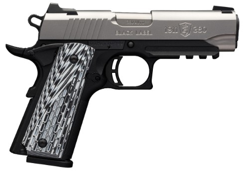 1911-380 Black Label Pro Stainless Compact with Rail