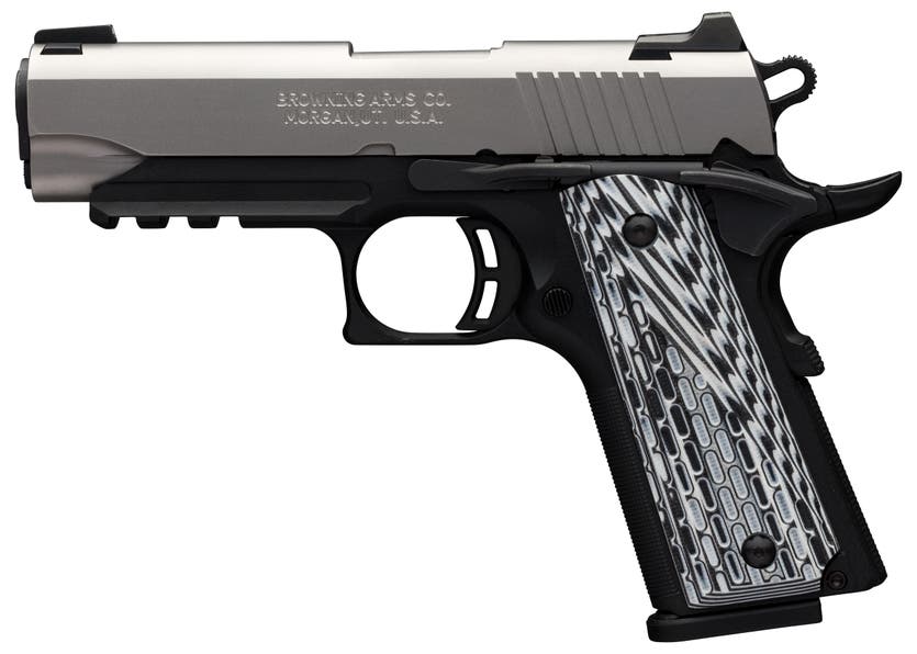1911-380 Black Label Pro Stainless Compact with Rail