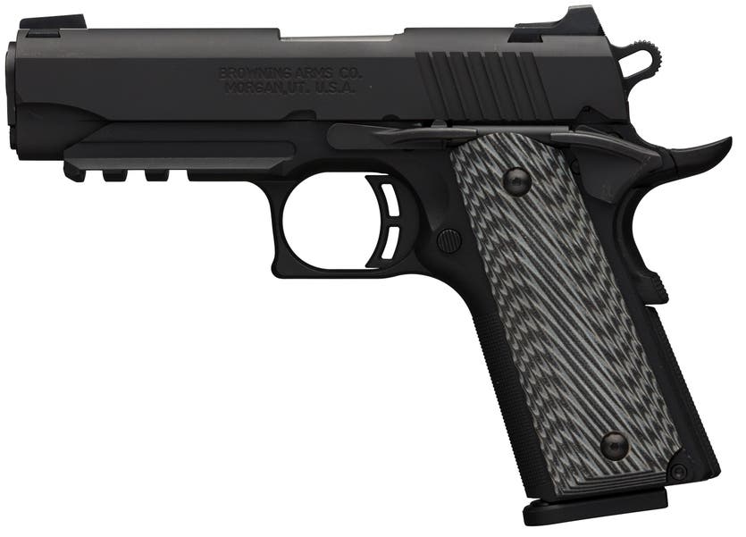 1911-380 Black Label Pro Compact 3-Dot with Rail