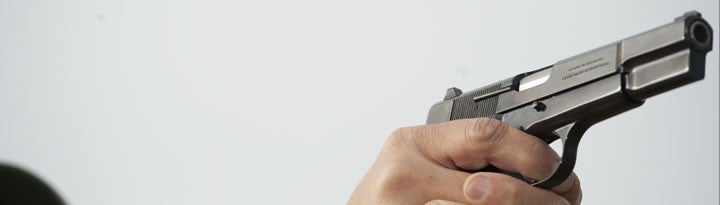 Shooting Hi-Power pistol