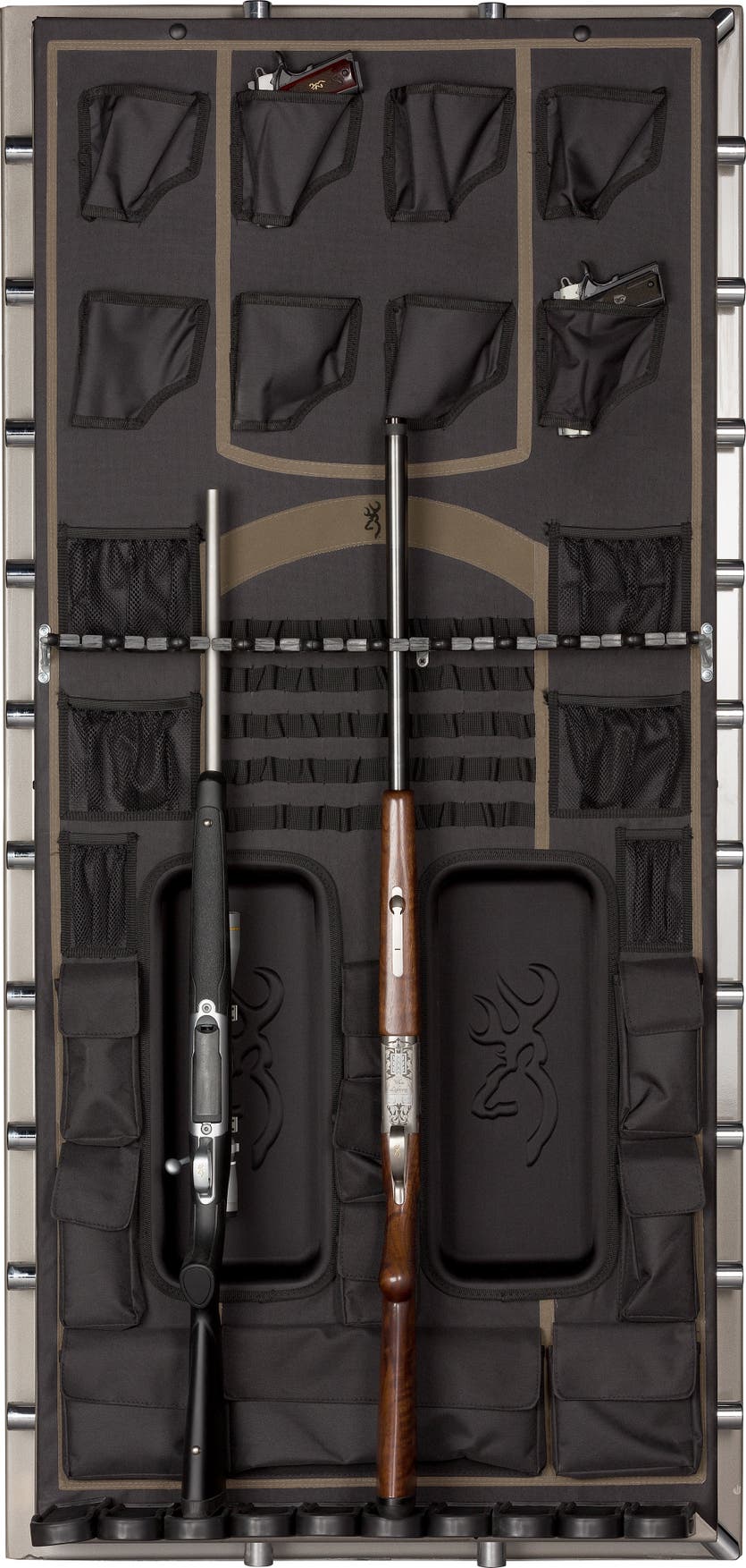 View of DPX door system with firearms on the door.