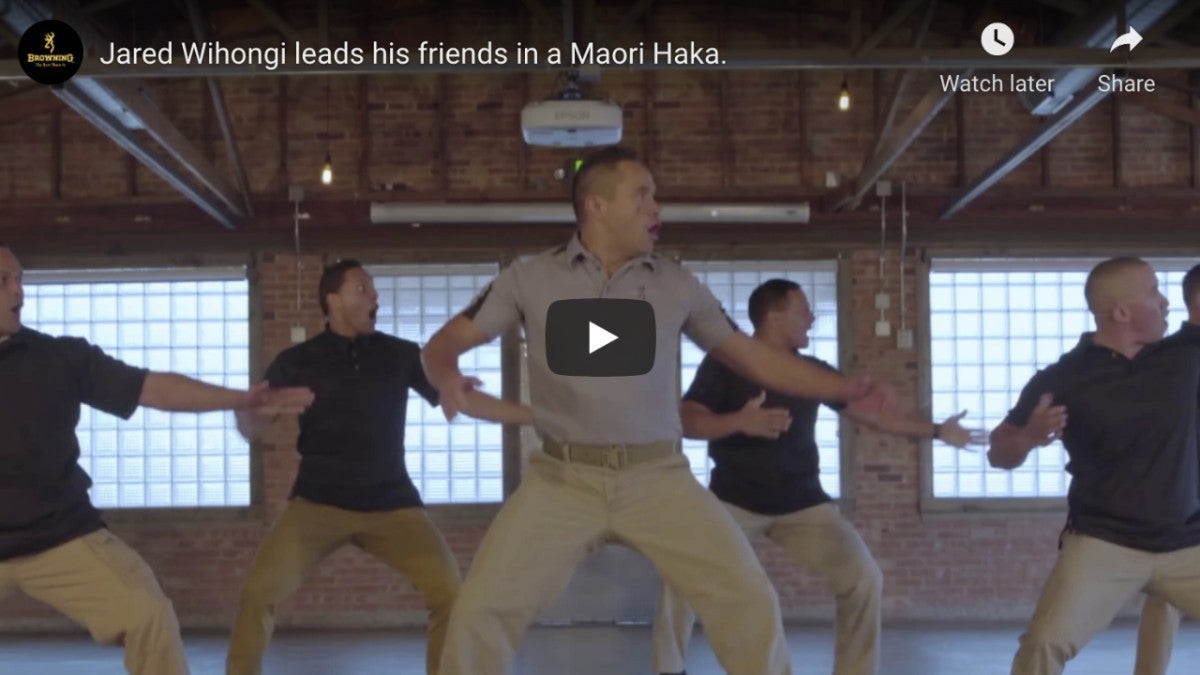 Watch Jared Wihongi lead his friends in a Maori Haka VIDEO