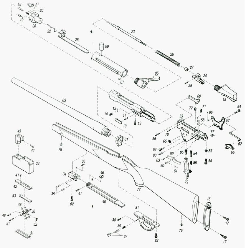 Browning A-Bolt Pre 1993 Parts Diagram