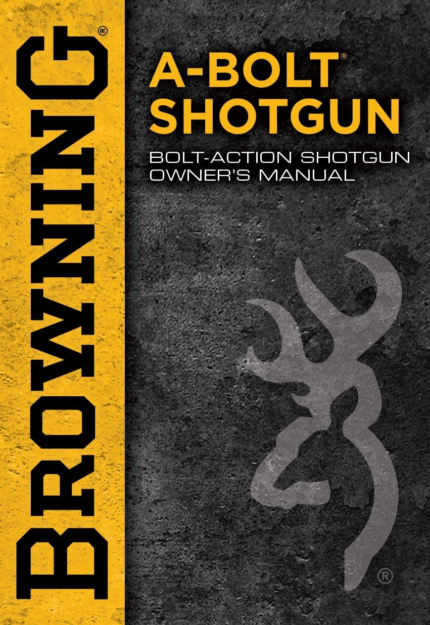 A-Bolt Shotgun Owner's Manual Cover