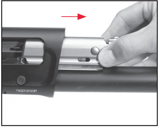 Slide the bolt forward and out of the receiver.